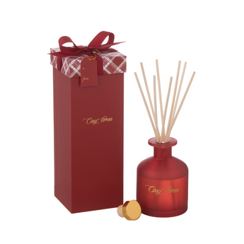 Profumatore per Ambiente Tè e Ambra Confezione Regalo Rosso 180 ml - Cozy Times