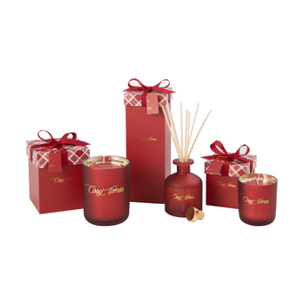 Profumatore per Ambiente Tè e Ambra Confezione Regalo Rosso 180 ml - Cozy Times