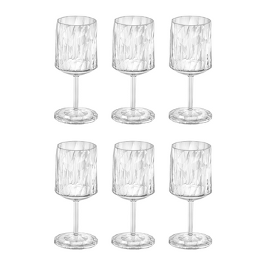 Set 6 Bicchieri Vino 200 ml Infrangibili Crystal Clear CLUB No. 9 - Koziol