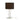 Lampada da Tavolo in Metallo Colore Silver e Paralume Colore Nero h 49 cm