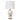 Lampada da Tavolo in Ceramica Bianca Decorata h 54 cm