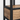 dettaglio Libreria design industrial con cassetto in legno e struttura geometrica in metallo nero