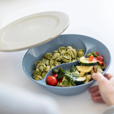 Piatto Portapranzo con Separatore 1,5 L Colore Blu- Connect Separee Koziol