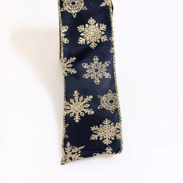 Nastro Decorativo Natalizio Colore Blu Fiocco di Neve 10 m