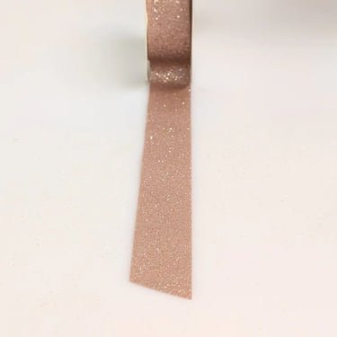 Nastro Decorativo Natalizio Colore Rosa Glitterato 20 mt