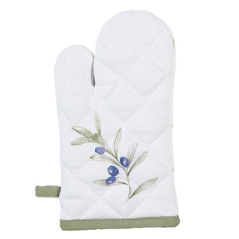 Guanto da Forno Per Bambini in Cotone Bianco Ramo D'Ulivo 12x21 cm - Olives