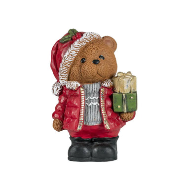 Orsetto Natalizio Luminoso Statuetta con Pacchi Regalo h 37 cm - Viron