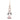 Decorazione per albero di Natale con schiaccianoci e cavallo bianco e rosa