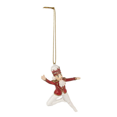 Decorazione per albero di Natale con schiaccianoci ballerino e dettagli dorati