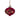 Set 6 Sfere Natale Trottola in Vetro Soffiato Velluto Rosso con Ricamo Fiorato Ø10 cm - Viron