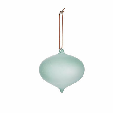 Decorazione natalizia a sfera verde opaca con cordino per albero di Natale