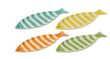 Piatto Da Portata Pesce Rigato In Porcellana 42 cm