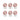 Set 6 Piatti Fondi in Porcellana Ø 20 cm Motivo Floreale Rosso Elizabeth – H&H