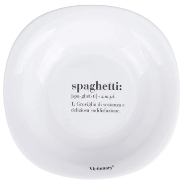 Set 6 Piatti Fondi Quadrati Colore Bianco Spaghetti Victionary – Villa D’Este