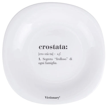 Set 6 Piatti da Dessert Quadrati Colore Bianco Crostata Victionary – Villa D’Este