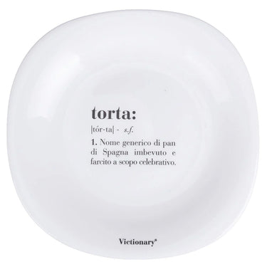 Set 6 Piatti da Dessert Quadrati Colore Bianco Torta Victionary – Villa D’Este
