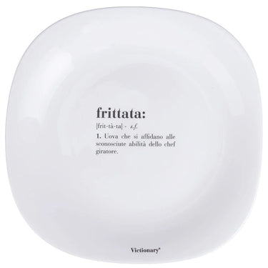 Set 6 Piatti Piani Quadrati Colore Bianco Frittata Victionary – Villa D’Este
