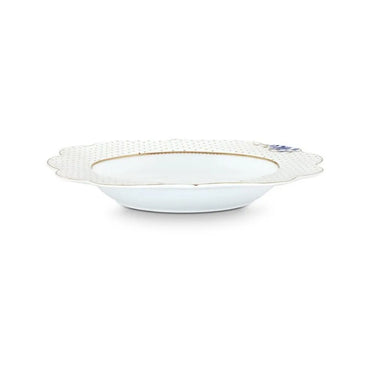 Piatto Fondo in Porcellana Bianca Decorata 23,5 cm Royal White – Pip Studio
