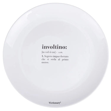 Set 6 Piatti Piani Colore Bianco Involtino Victionary Ø 27 cm – Villa D’Este