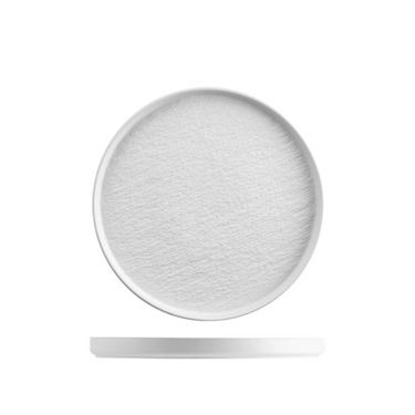 Set 6 Piatti Piani Frutta in Porcellana Bianca a Rilievo ø 20,5 cm Skin BB – H&H