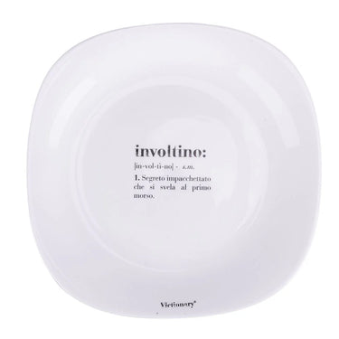 Set 6 Piatti Piani Quadrati Colore Bianco Involtino Victionary – Villa D’Este
