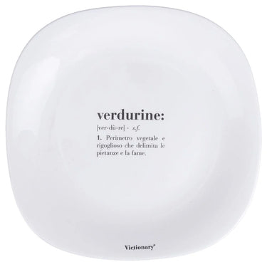Set 6 Piatti Piani Quadrati Colore Bianco Verdurine Victionary – Villa D’Este