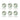 Set 6 Piatti Fondi  Ø 20 cm in Porcellana Floreale Verde Margaret – H&H