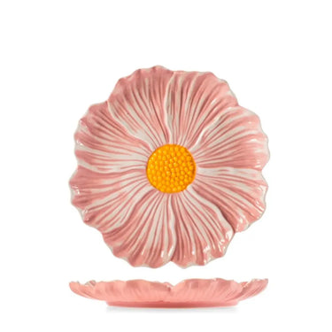 Set 3 Piatti Fiore Colorati in Ceramica ø 23 cm – H&H