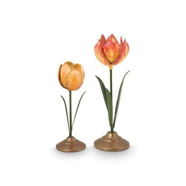 Set 2 Portacandela Fiore Tulipano Colore Giallo in Metallo – Pip Studio