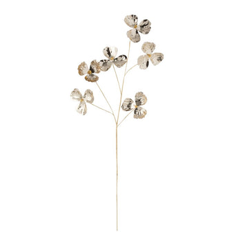 Fiori Decorativi Effetto Metallizzato Color Oro h 68 cm