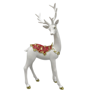 Renna Decorazione Natalizia Colore Bianco h 30 cm - Virón