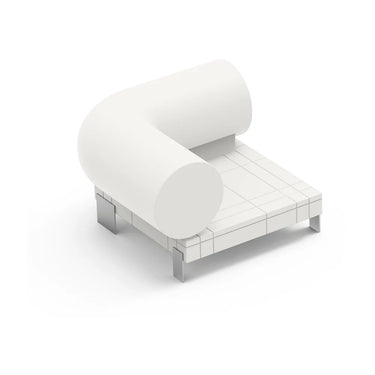Divano 3 Posti per Esterno Stile Pop Colore Bianco 309 cm Rhor - Lyxo