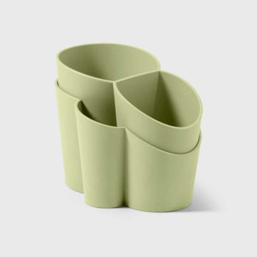 Porta Posate a Scomparti Colore Verde Chiaro Gocciolo - Blim