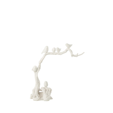 decorazione da interno con uccellini su ramo stile minimal elegante per soggiorno
