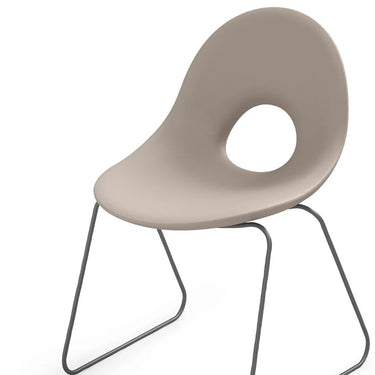 Sedia Impilabile in Polietilene Slitta h 79 cm Colore Ambra Candy - Lyxo