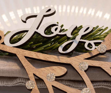 Set 2 Pendenti in Legno Decorazione Albero Peace&Joy - Viron.it