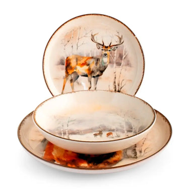 Servizio Piatti Natale 18 Pezzi Hood River Inverno - H&H