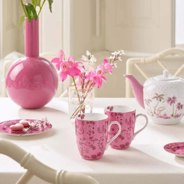 Set 2 Tazze da Tè in Porcellana Decorata Rosa 350 ml Large Jolie – Pip Studio