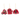 Set 3 Pendenti Figure in Velluto Rosso con Decori in Perline - The Christmas Show