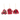 Set 3 Pendenti Figure in Velluto Rosso con Decori in Perline - The Christmas Show