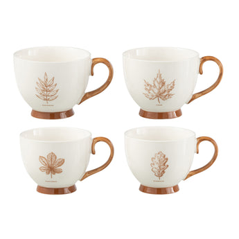 Set da 2 Tazze Mug a Tema Autunnale in Ceramica