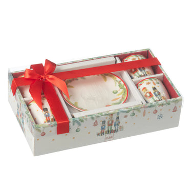 Set 2 Tazze da Latte Ciotole Natalizie in Ceramica Schiaccianoci