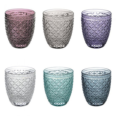 Set 6 Bicchieri Acqua in Vetro 325 ml Superficie Lavorata Castle – Villa D’Este