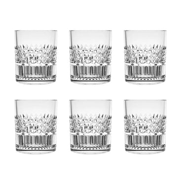 Set 6 Bicchieri in Vetro Lavorato 31 cl Beverly - H&H