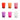 Bicchieri Infrangibili 45cl Set 6 Colori Assortiti con Decoro a Rilievo