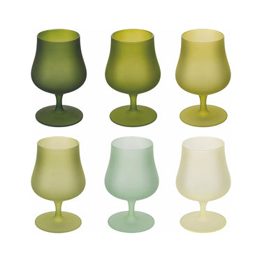 Set 6 Bicchieri Liquore in Vetro Frosted 300 ml Greenery – Villa D’Este