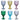 Set 6 Calici 235 ml in Vetro Colorato Decoro Arabescato Syrah – Villa D’Este