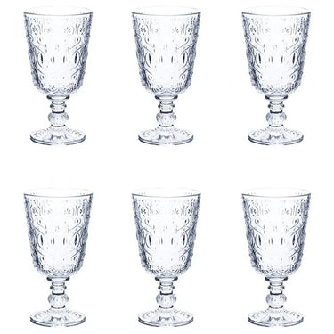 Set 6 Calici in Vetro Superficie Lavorata 310 ml New Marrakech – Villa D’Este
