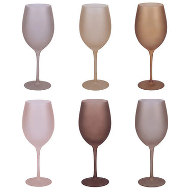 Set 6 Calici in Vetro Frosted Happy Hour Chocolate - Villa d'Este