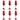 Set 6 Flute 250 ml in Vetro Colore Rosso Optic – Villa D’Este